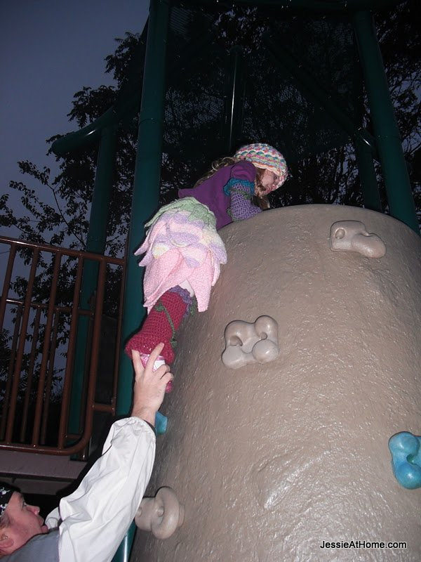 Kyla-Fairy-climbs-the-rock-wall