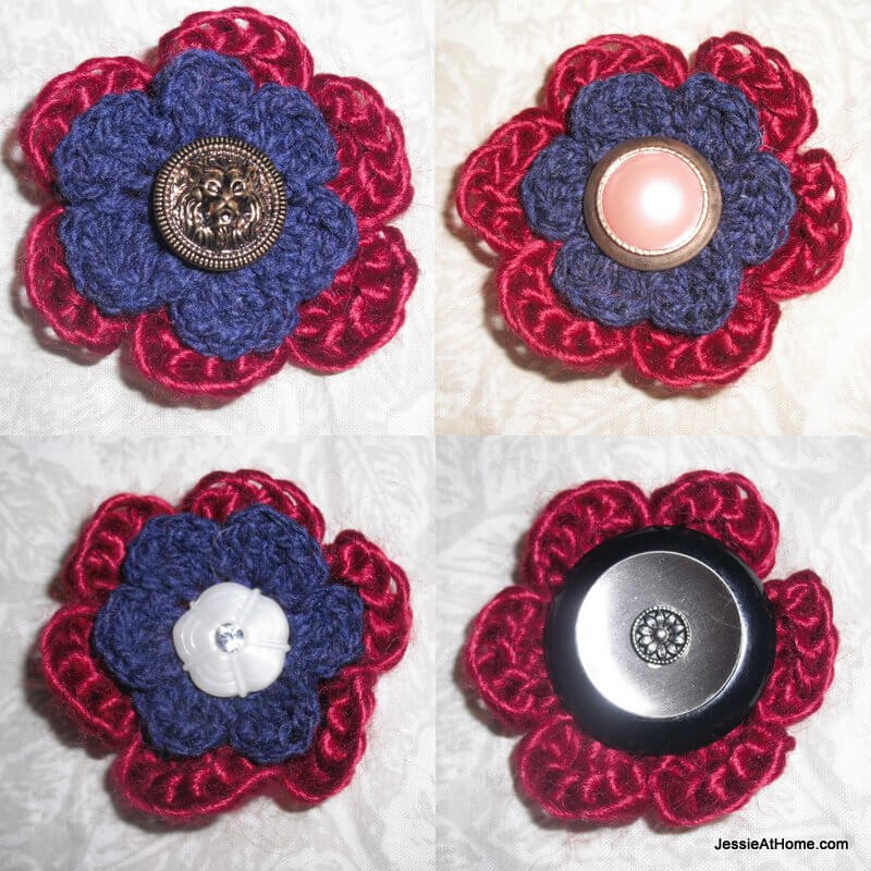 Vintage-Button-Flower-Free-Crochet-Pattern