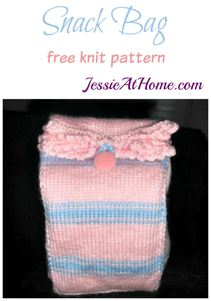 Snack Bag free knit pattern by Jessie At Home