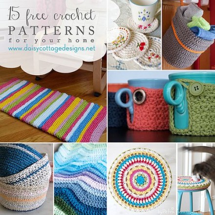 15 Free Crochet Patterns for the Home