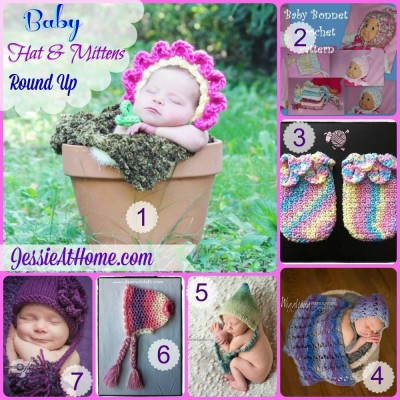 Wednesday Round Up 7/30/14 ~ Baby Hats & Mittens - Jessie At Home