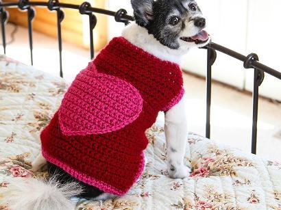 The Romantic Dog Sweater #CrochetKit from @beCraftsy