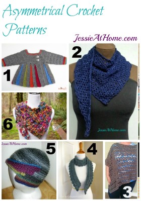 Asymmetrical Crochet Pattern Round Up from Jessie At Home