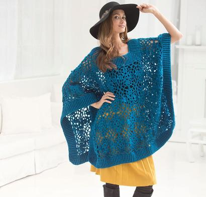 Lacy Poncho Kit #CrochetKit from @beCraftsy