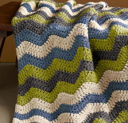 Shaded Ripple Afghan Kit #CrochetKit from @beCraftsy