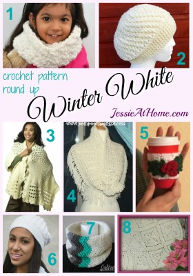 Winter White - free crochet pattern round up from Jessie At Home