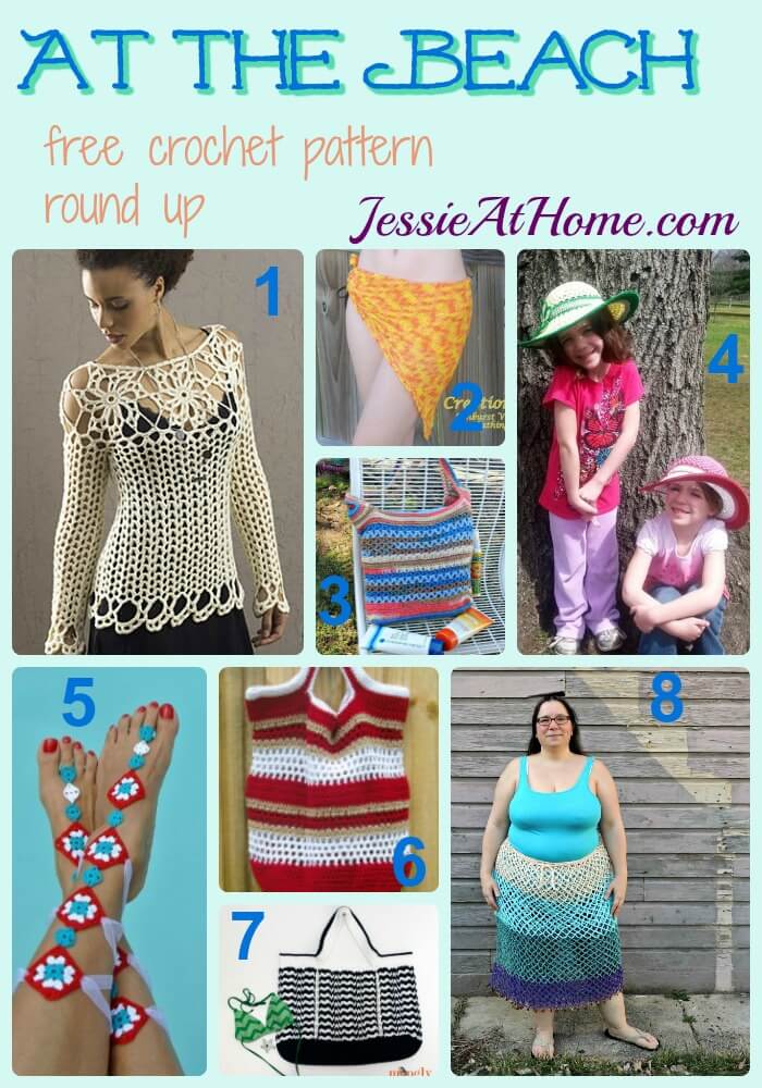 At the Beach free crochet pattern round up from Jessie At Home
