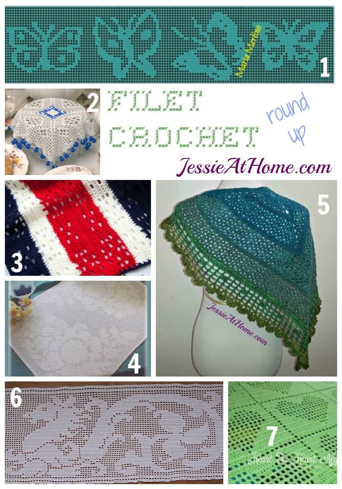 Filet Crochet Pattern Round Up from Jessie At Home