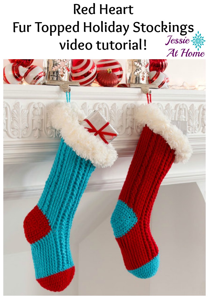 Free Red Heart Crochet Christmas Stocking Pattern