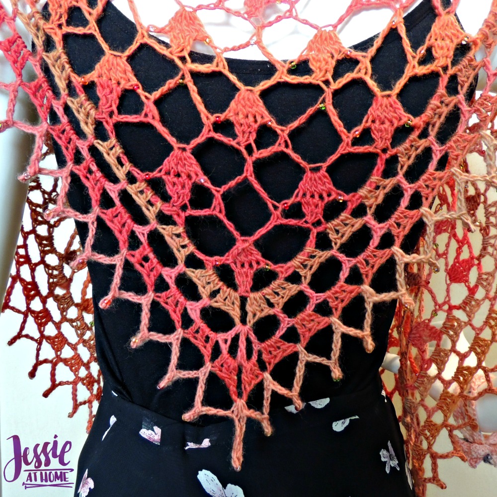 Fall Sparkles Shawl - free crochet pattern by Jessie At Home - 7