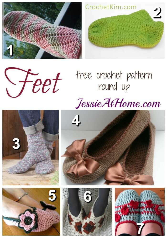 Feet - free crochet patterns for your feet! - Jessie At Home