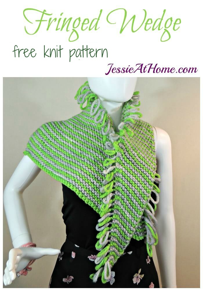 Fringed Wedge - free knit pattern by Jessie At Home