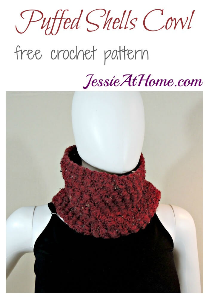 Puffed Shells Cowl - free crochet pattern by Jessie At Home