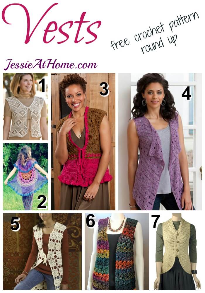 Free crochet 2025 womens vest patterns