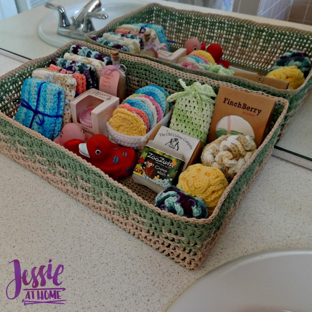 Spa Basket - free crochet pattern by Jessie At Home - 2