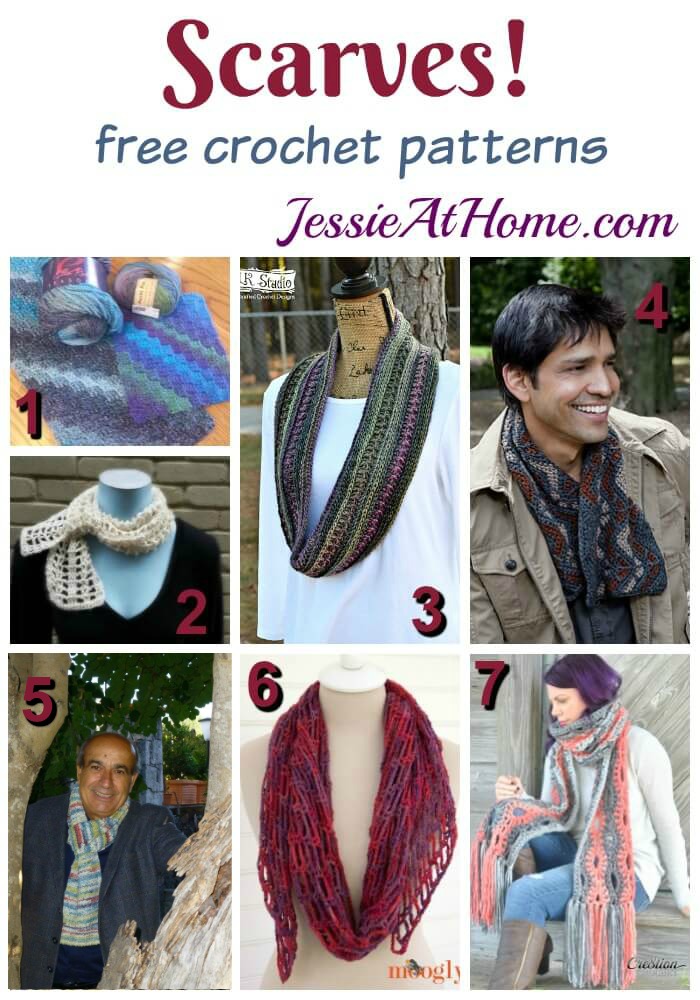 Scarves - free crochet pattern from Jessie At Home