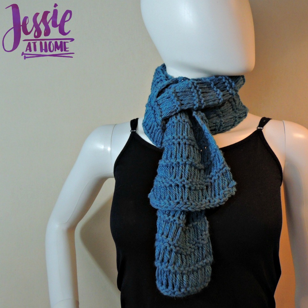Basic Drop Stitch Scarf free knit pattern by Jessie At Home - 2