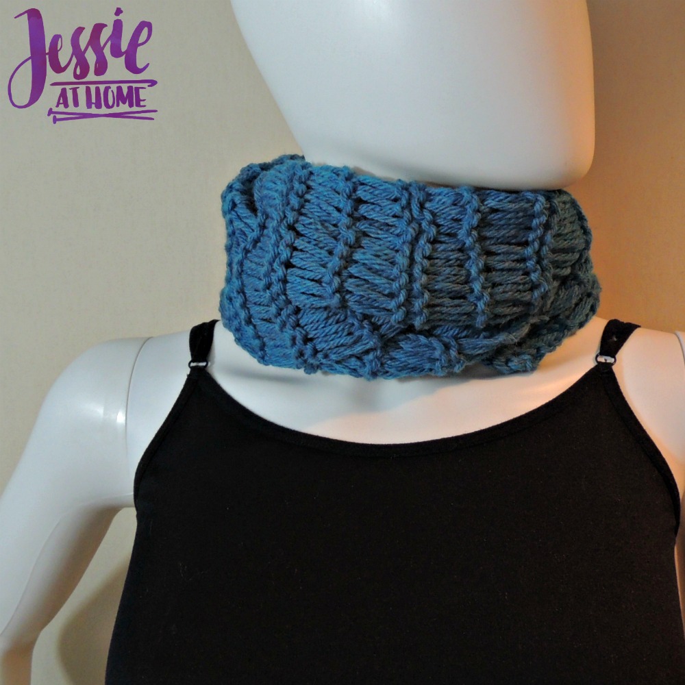 Basic Drop Stitch Scarf free knit pattern by Jessie At Home - 4