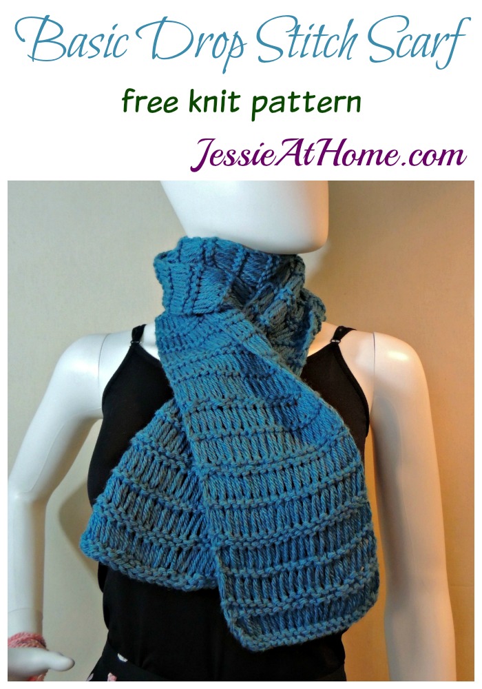 Basic Drop Stitch Knit Scarf Free Knitting Pattern Jessie At Home