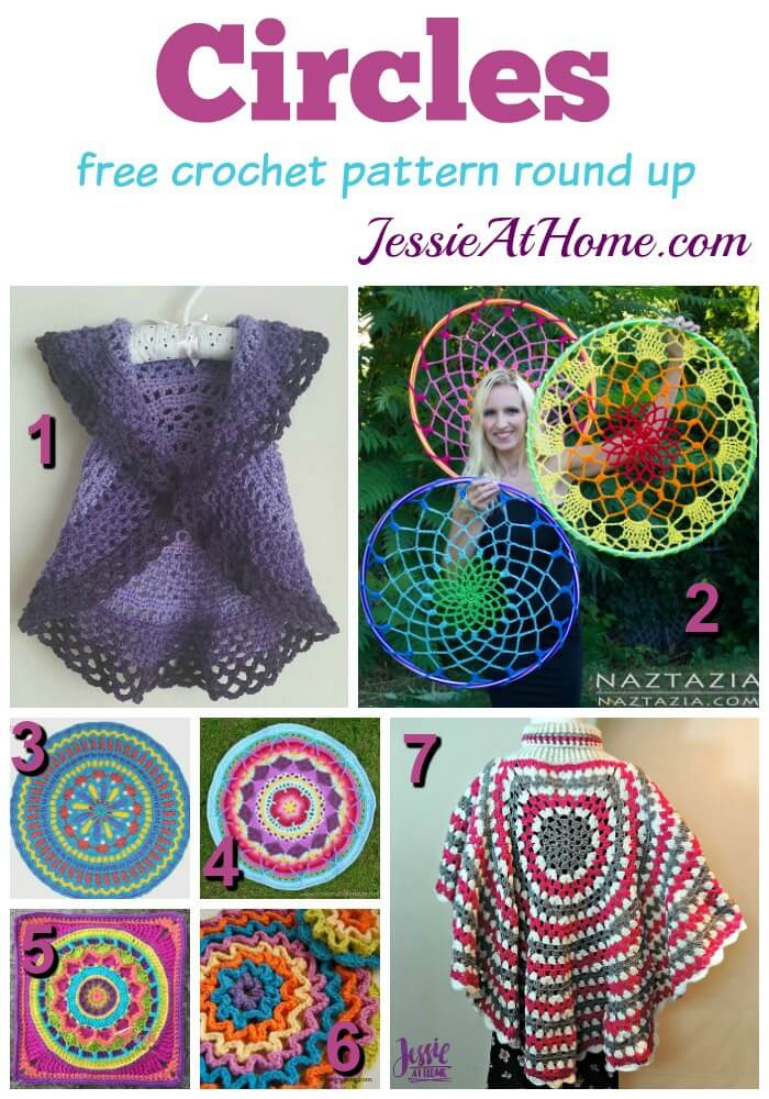 Circles - free crochet pattern round up from Jessie At Home