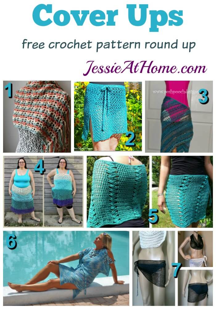 Cover ups free crochet pattern round up from Jessie At Home