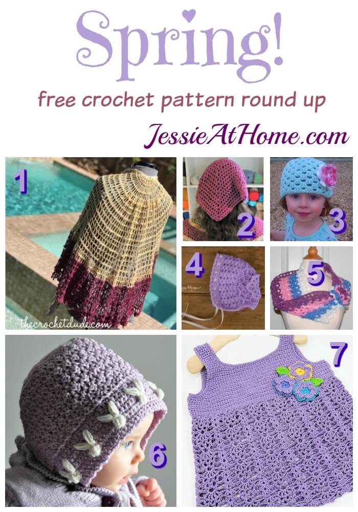 Spring - free crochet pattern round up from Jessie At Home