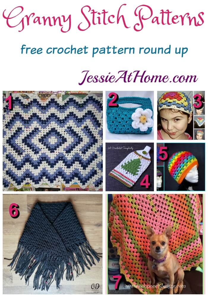 Granny Stitch Patterns free crochet pattern round up from Jessie At Home
