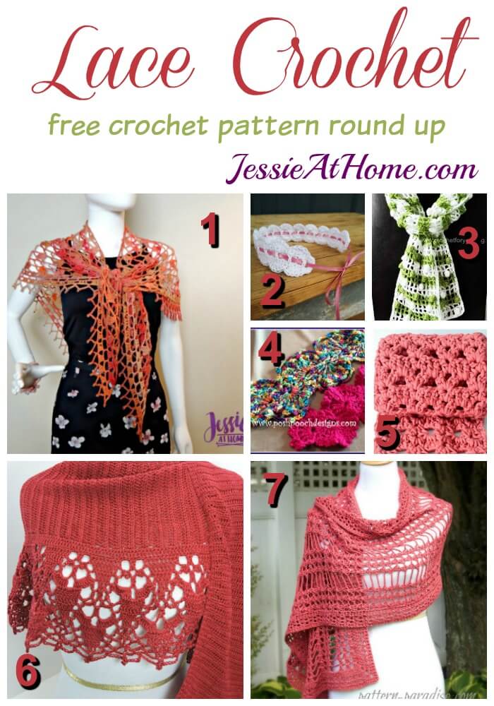 Lace Crochet free crochet pattern round up from Jessie At Home