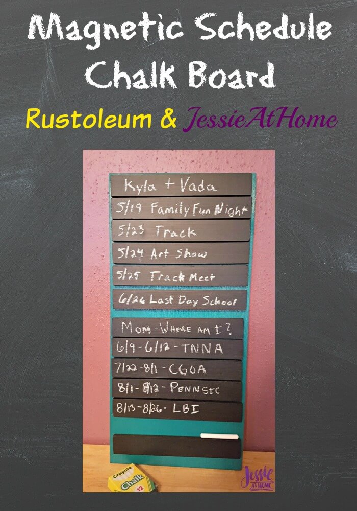 Magnetic Schedule Chalk Board from Jessie At Home