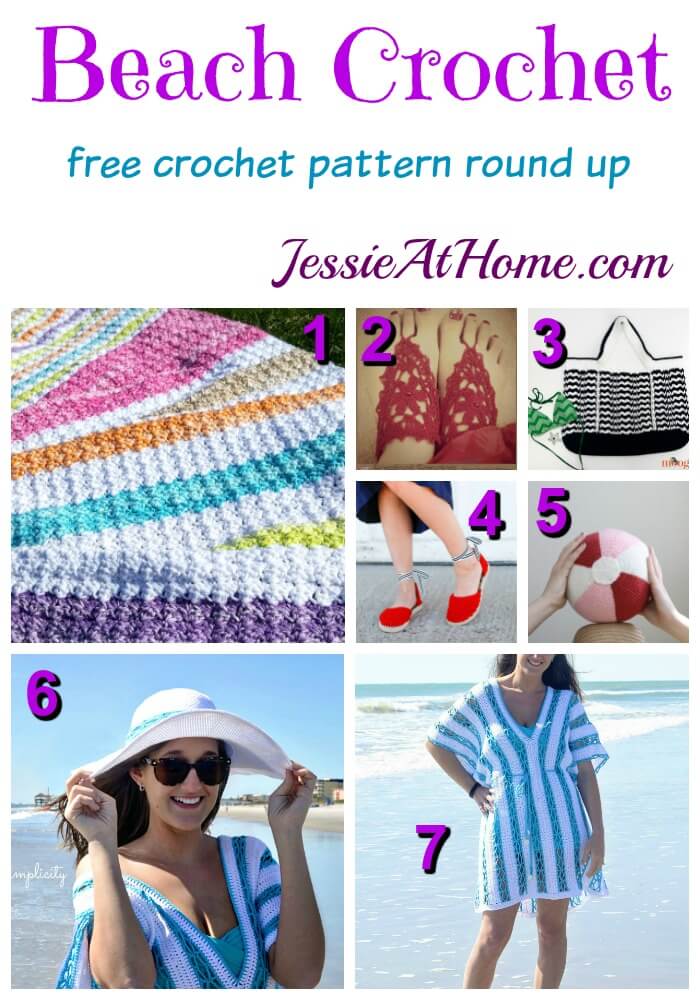 Beach Crochet free crochet pattern round up from Jessie At Home