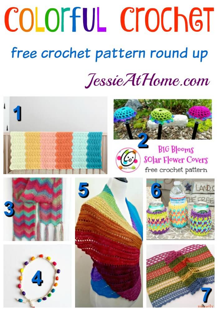 Colorful Crochet free crochet pattern round up from Jessie At Home