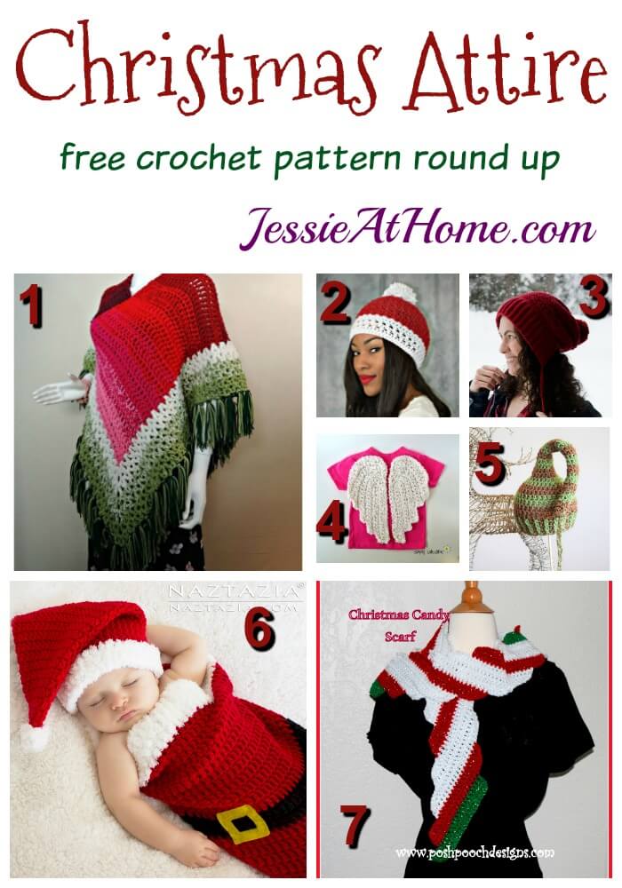 Christmas Attire free crochet pattern round up from Jessie At Home