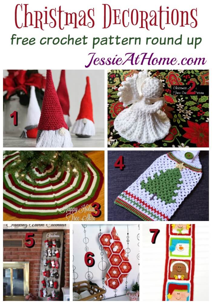 Christmas Decorations free crochet pattern round up from Jessie At Home