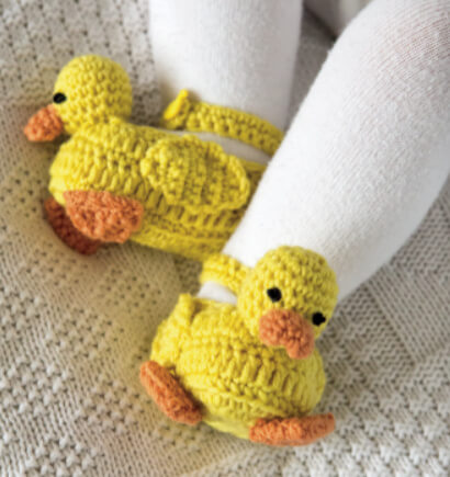 20 Crochet Baby Shoes - Duckies