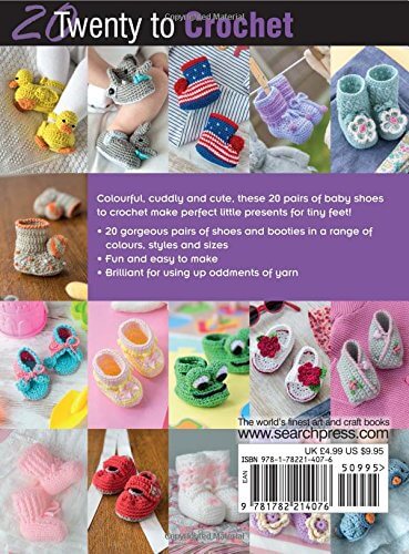 20 Crochet Baby Shoes - back