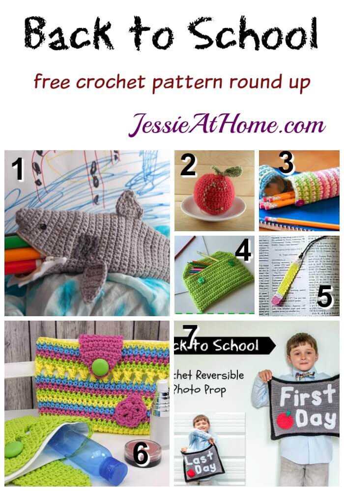 Back to School free crochet pattern round up from Jessie At Home