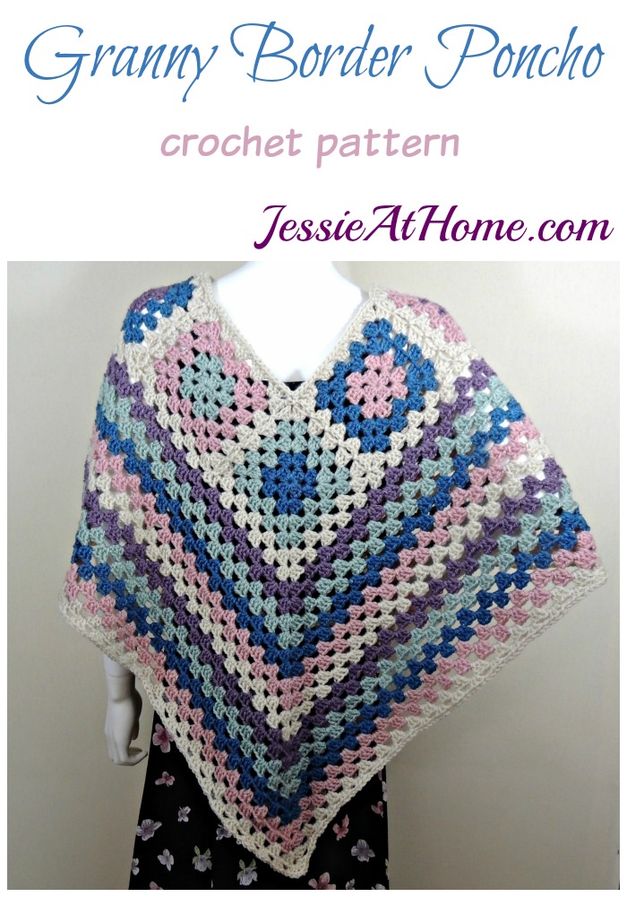 Granny Border Poncho - crochet pattern by Jessie At Home