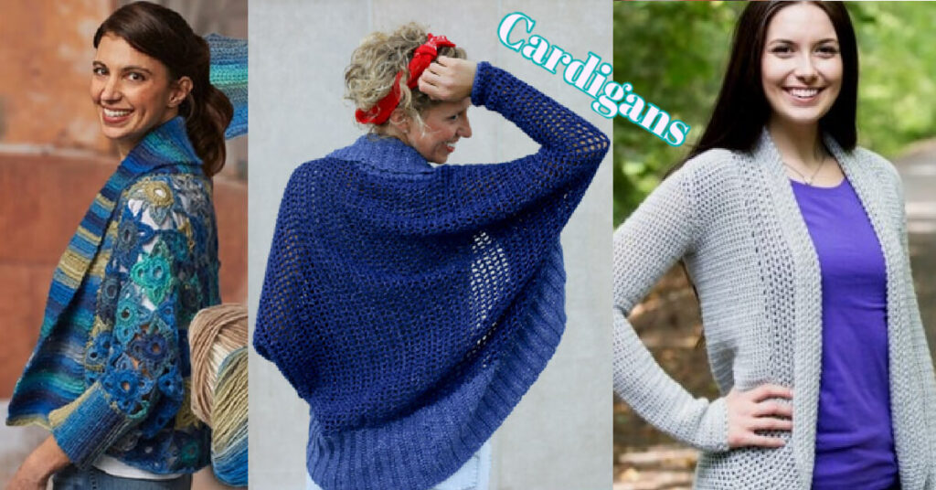 Cardigans to Crochet - free crochet patterns - Jessie At Home