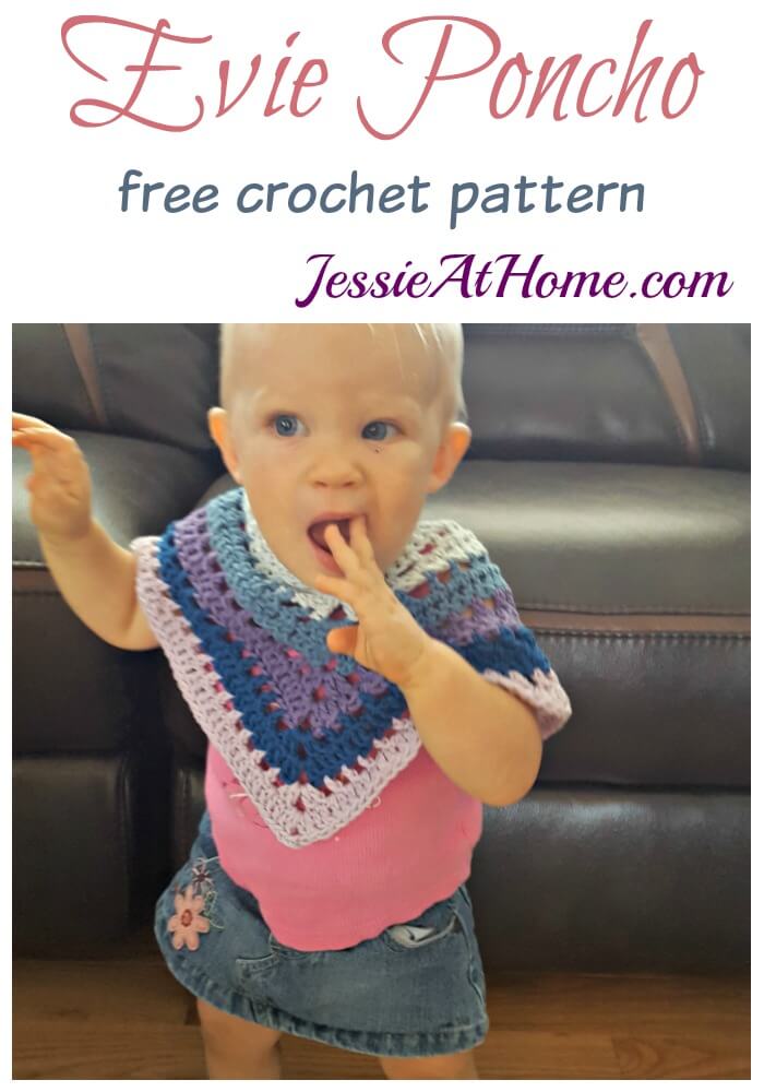 Evie Poncho free crochet pattern by Jessie At Home