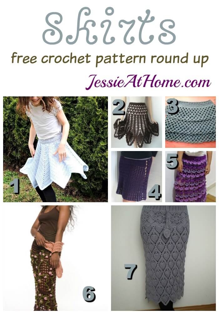 Skirts - crochet pattern round up from Jessie At home