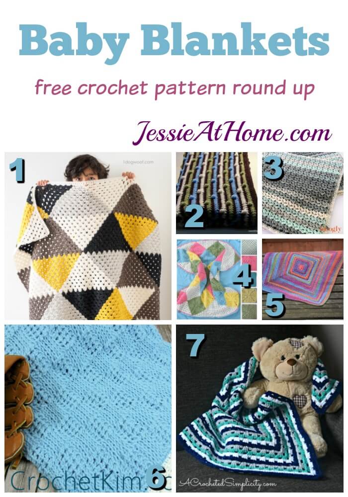 Baby Blankets - free crochet pattern round up from Jessie At Home