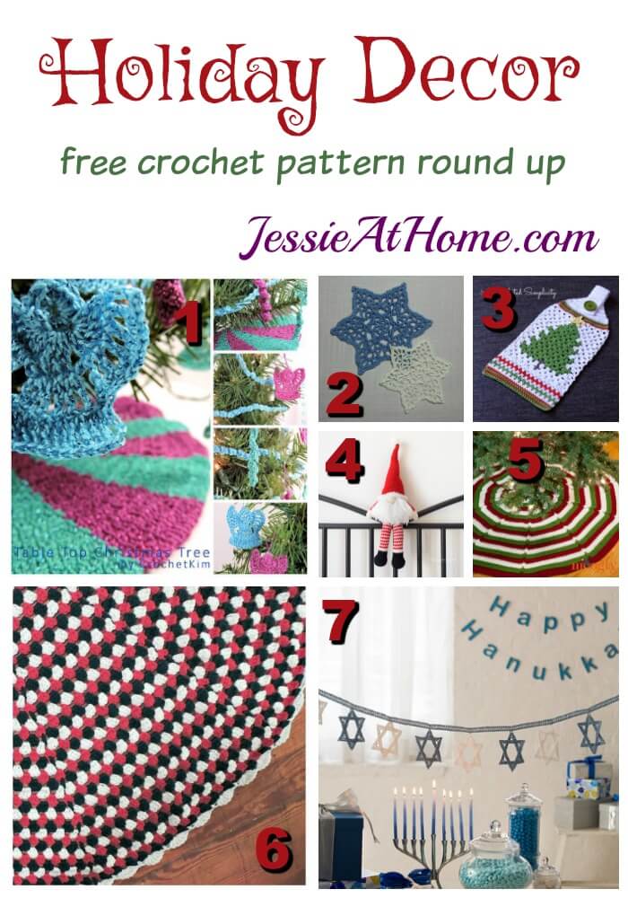 Holiday Decor free crochet pattern round up from Jessie At Home