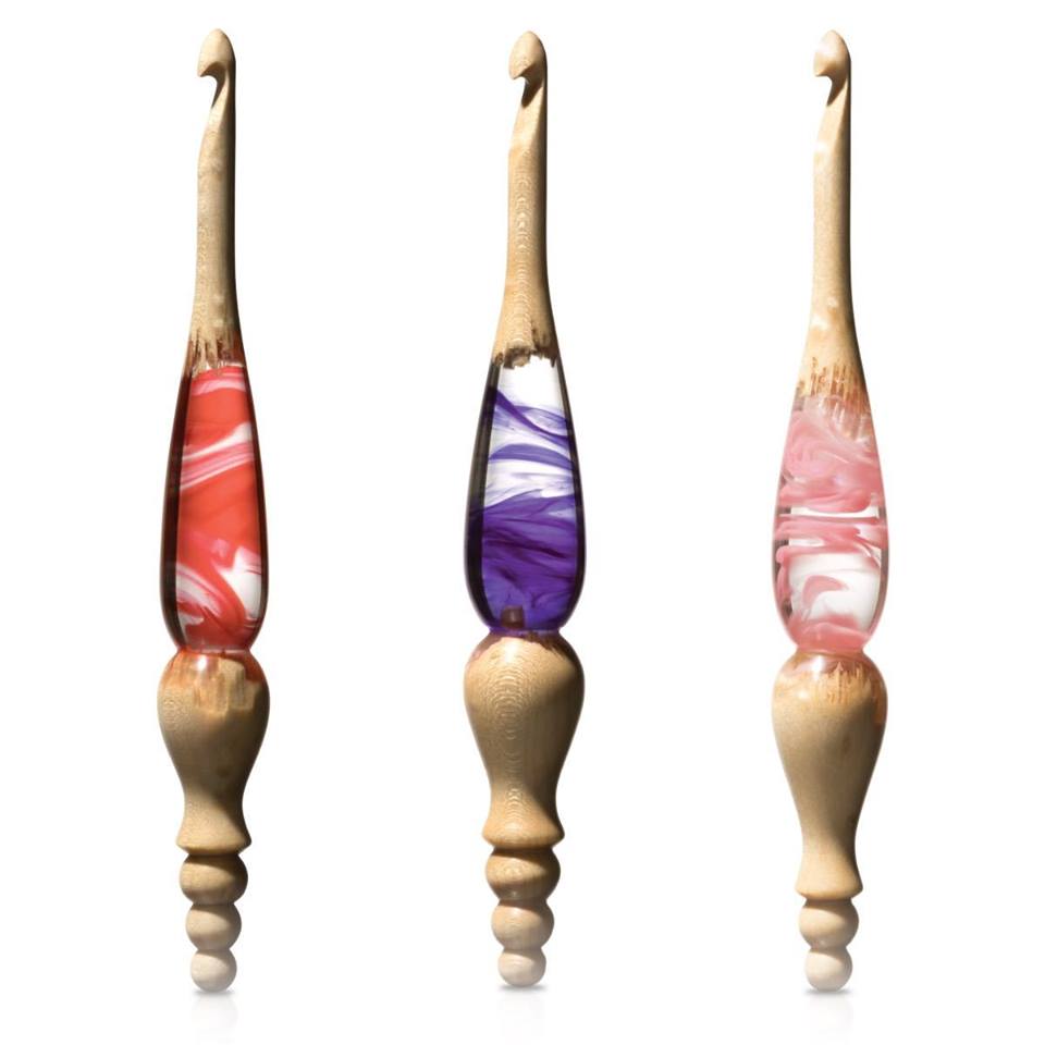 Furls wood and colored acrylic crochet hooks - limited supply