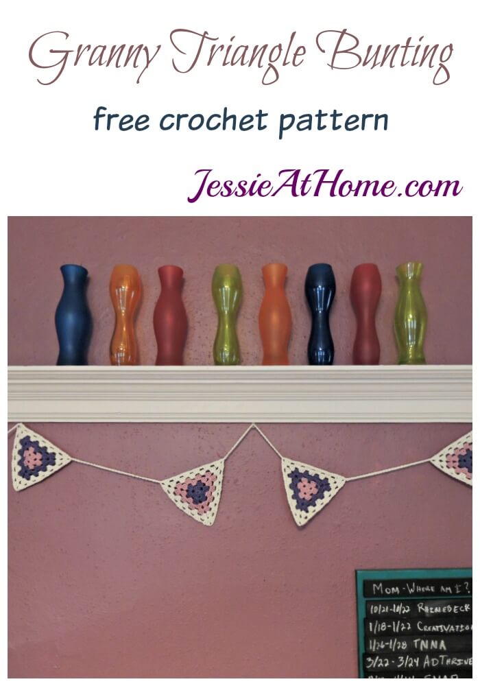 Granny Triangle Bunting free crochet pattern by Jessie At Home
