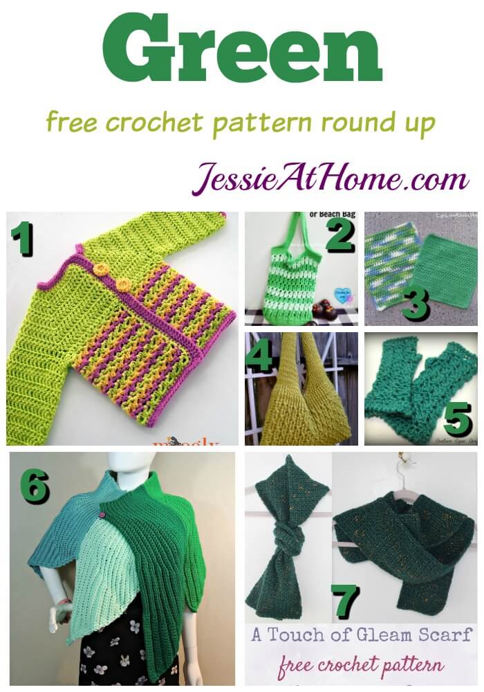 Green free crochet pattern round up from Jessie At Home