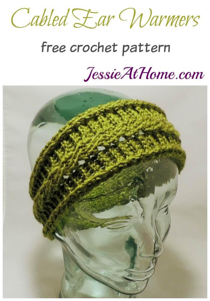 Cabled Ear Warmers - free crochet pattern by Jessie At Home