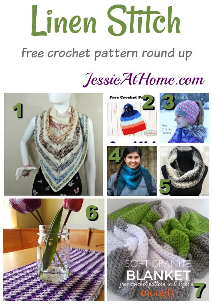 Linen Stitch free crochet pattern round up from Jessie At Home