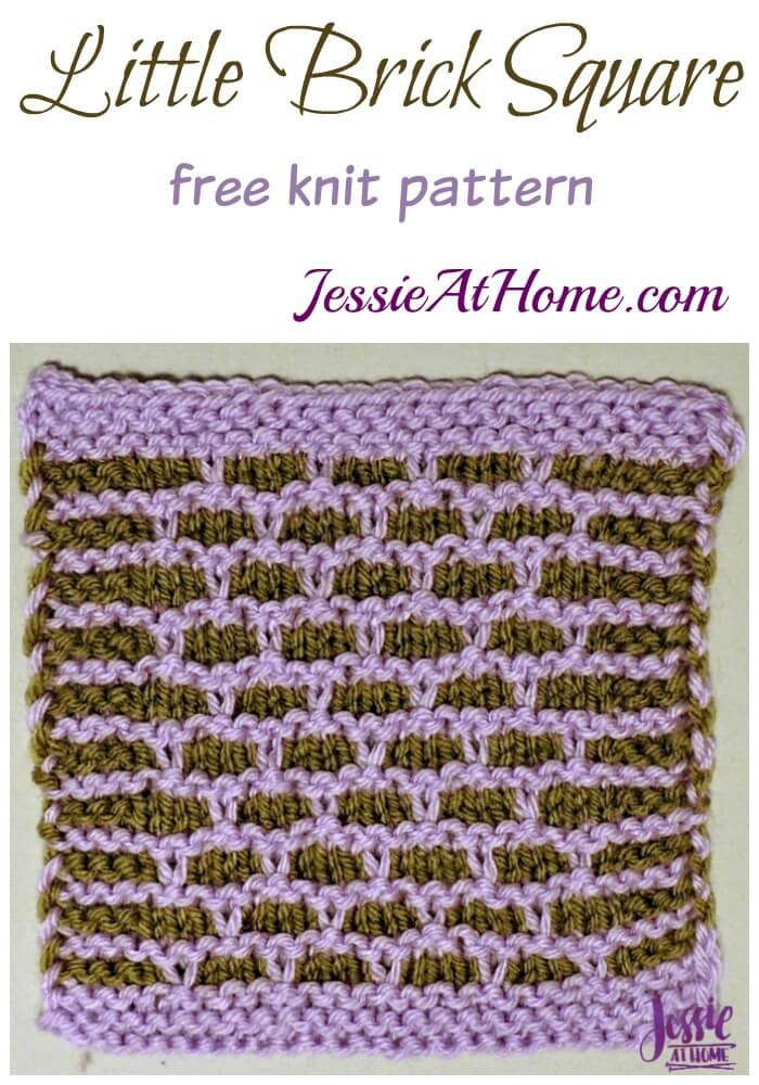 Little Brick Square - free knit pattern by Jessie At Home