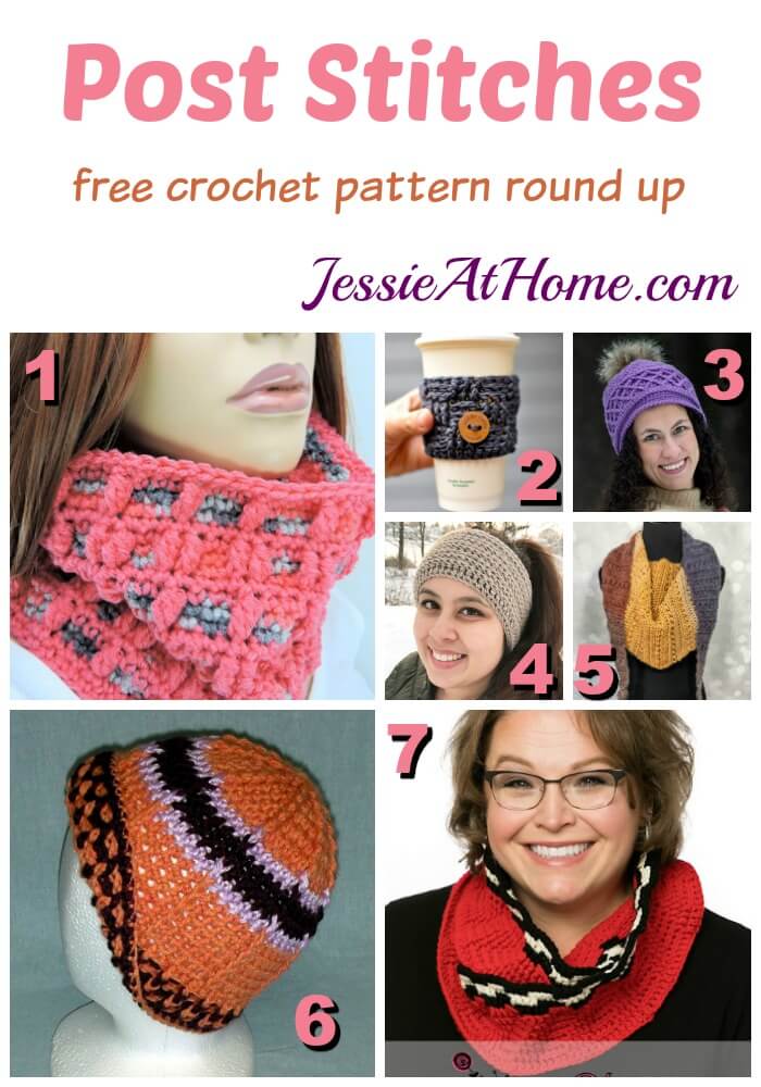 Post Stitches - free crochet pattern round up from Jessie At Home