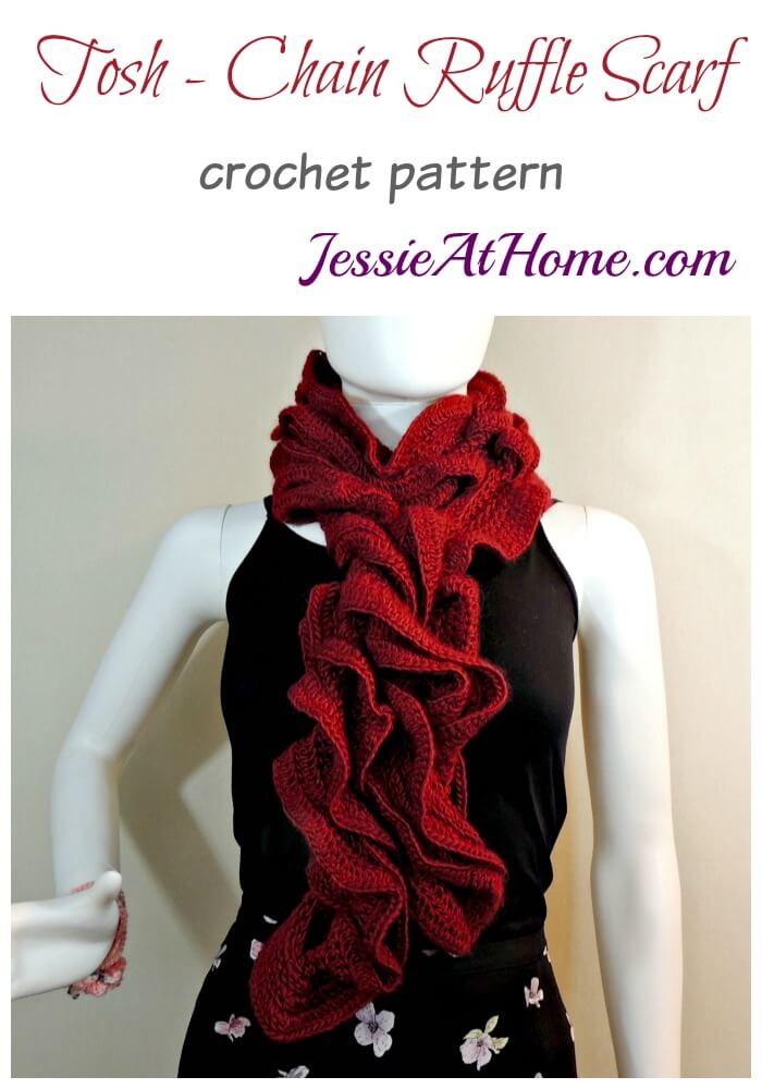 Tosh - Chain Ruffle Scarf - crochet pattern by Jessie At Home